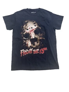 Friday The 13th Shirt Mens Small Black Horror Movie Jason Mask Tee Halloween - Picture 1 of 6