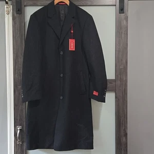 Men’s IZod Prospect Wool Charcoal 3-Button Topcoat Size 40RE - Picture 1 of 10