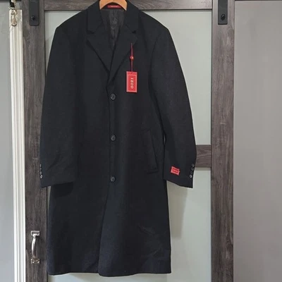 Men’s IZod Prospect Wool Charcoal 3-Button Topcoat Size 40RE - Image 1 of 4