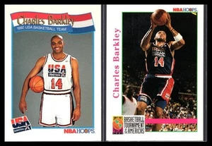 (2) Karten Lot - Charles Barkley 76ers Team USA - NBA Hoops 91-92 & 92-93 - Bild 1 von 2