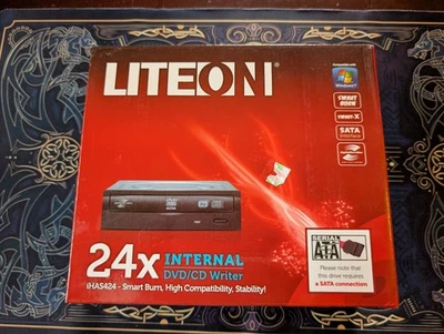 Lite-On eHAU324-11 24x External SATA DVD/CD Smart-Erase-Burn Writer DVDRW NOB - Image 1 of 2