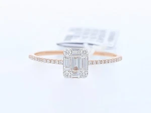 Anillo de precio superior diamantes brillantes 750 oro rosa oro blanco 18 quilates nuevo detalle - Imagen 1 de 6