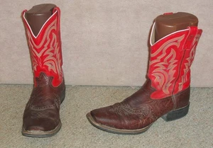 Men's brown/red TONY LAMA 3R cowboy western boots , RR1103 , size 11.5 D - Picture 1 of 6