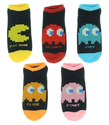 Pack de 5 calcetines tobilleros Pacman Arcade clásicos para videojuegos Foto 1 de 3