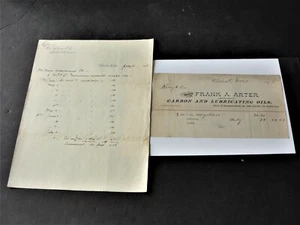 1800er Jahre historisches Dokument Set von (2) Büro von Drs., OH und Carbon-Lub. Co. OH. - Bild 1 von 9