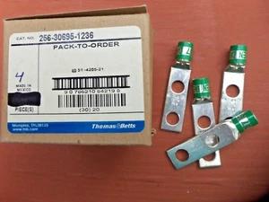 Lot/4 Thomas & Betts 256-30695-1236 Lug GREEN Die 37 1AWG 3/8" Bolt 2-Hole - Picture 1 of 3