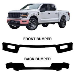 F-150 2024-2024 FRONT & BACK BUMPER PreCut Gloss Black Vinyl Wrap Film - Picture 1 of 3