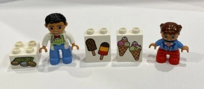 Lego Duplo 10586 Ice Cream Truck Replacement Barista Girl And 3 Blocks - Image 1 of 4
