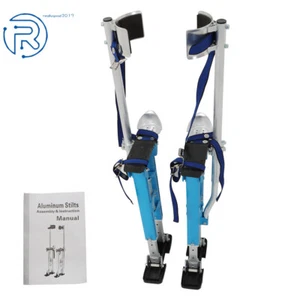 18'' - 30'' Aluminum Alloy Drywall Stilts Lightweight Premium Grade Blue - Picture 1 of 12