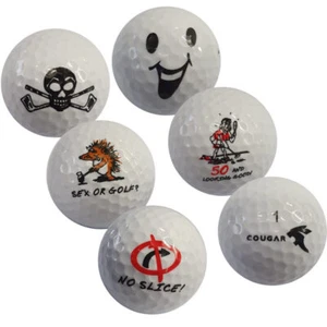 Cougar 1 Golfbälle mit lustigen Sprüchen & Bildern 5er Set Golfball Geschenkidee - Picture 1 of 1