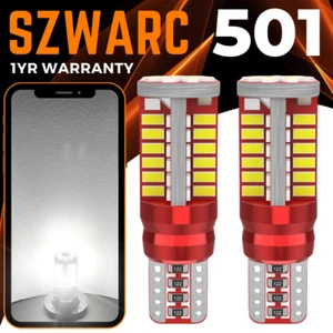501 T10 Led Car Side Light Bulbs Canbus Error Free Interior Smd Xenon White 12v - Picture 1 of 13