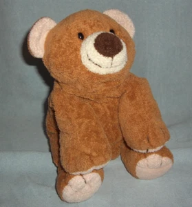 2002 Ty Pluffies SLUMBERS BEAR Plush 9" Tan Brown Teddy Bear Tylux - Picture 1 of 11