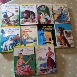 Bibliotheque Verte lot de 10 livres années 1960/70 Ancien Hachette Livre enfant - Imagen 1 de 16