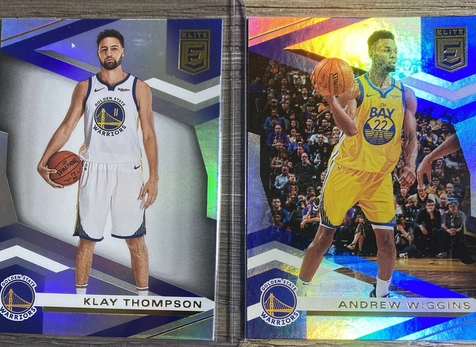 2019-20 Donruss Elite Basketball Klay Thompson #40 Warriors & Wiggins Set - Image 1 of 2