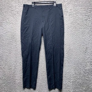 Marc New York Suit Pants Mens 37 32 Navy Blue Dress Work Flat Front - Picture 1 of 6
