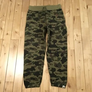 BAPE Jacquard camo sweat pants 1st camo green A Bathing Ape Size L - Picture 1 of 9