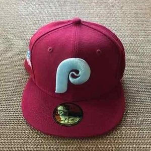 New Era Philadelphia Phillies Fitted Hat Cooperstown 1980 World Series 7 1/4 - Picture 1 of 5