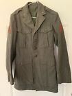 Robe de service vintage en laine USMC armée manteau militaire grade caporal 1944