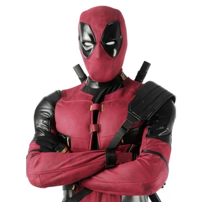 Deadpool 3 Wade Wilson Mono Para Hombre Juegos con disfraces Conjunto Disfraz Rojo Máscara Completa Cinturón  Foto 1 de 2