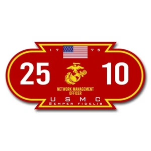 USMC 2510 MOS Decal - USMC Veteran Decal - Marine Corps - Devil Dog 3" Decal - Picture 1 of 1