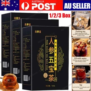 1-3Box Kidney Tea Chinese Herbal Tea Kidney Tea Formula Ginseng Six Treasure Tea - Picture 1 of 15