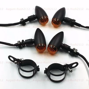 33-43 mm Motorcycle Turn Signals Fork Clamps For Harley Dyna Sportster Vintage - Picture 1 of 6