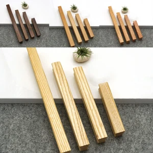 Wooden Door Knob Home DIY Cabinet Drawer Cupboard Kitchen Furniture Pull Handle - Picture 1 of 16
