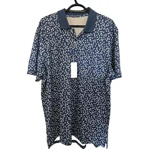 Southern Tide SZ XL Mens SS Performance Shirt Faded Blue Denim Tropic Floral NWT - Picture 1 of 3