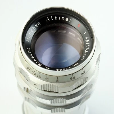 A. Schact Albinar 135mm f/4.5 Telephoto Lens Exakta Mount - 15 Blade Aperture! - Image 1 of 4