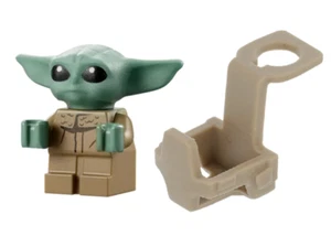 Lego Grogu Minifigur und Träger - The Mandalorian - Bild 1 von 3