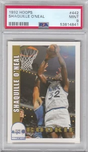 1992 Hoops Basketball Magic Shaquille O'Neal Rookie Card #442 PSA 9 MINT QTTY - Picture 1 of 2