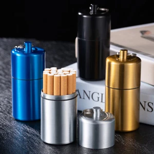 1x Metal Keychain Cigaret Case Box Holder for 5/10/20 Cigarettes Waterproof Home - Picture 1 of 23