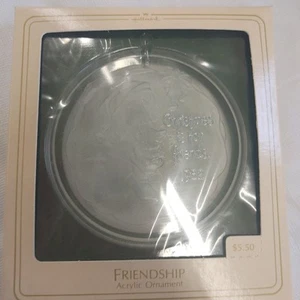 Hallmark Keepsake Ornament 1982 FRIENDSHIP Acrylic - Picture 1 of 7