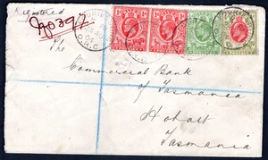 1904 ORC Orange River Colony South Africa Registered Cover to TASMANIA Australia - Picture 1 of 5