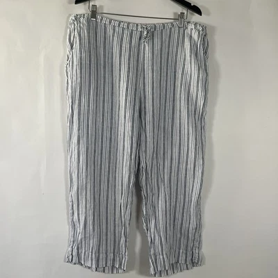 Pantalones Bryn Walker 100 % lino pierna ancha Saba Pull On Lagenlook playeros ligeros Foto 1 de 4