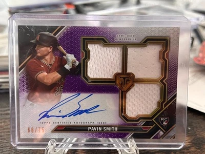 2021 Topps Triple Threads - PAVIN SMITH Rookie Patch Auto Purple /75 - Image 1 of 4