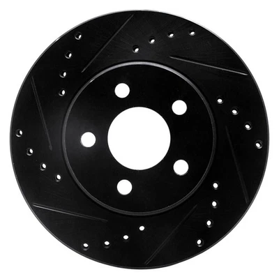 For Dodge Grand Caravan 87-90 Brake Rotor eLINE Drilled & Slotted 1-Piece Front - Image 1 of 4