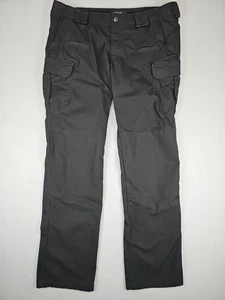 5.11 Tactical Stryke Pants Womens 16 Long 36x34 Black Cargo Ripstop Utility Flex - Picture 1 of 8
