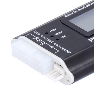 Power Supply Tester Digital Support For PCIE Graphics 6Pin Floppy Disk 8Pin NEW - Afbeelding 1 van 12