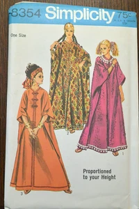 Vintage NEW Simplicity Caftan/Moomoo Dress Pattern 8354 from 1969 - Uncut - Picture 1 of 2
