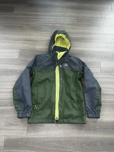 L L Bean Gray Green Kids Rain jacket Size Medium Good Condition - Picture 1 of 6