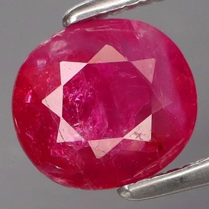 1.62Ct.UNHEATED! Ravishing Color Natural Hot Red Pink Ruby Myanmar - Picture 1 of 4