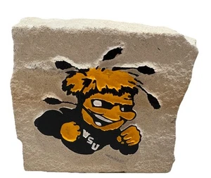 RARE Wichita State University SHOCKERS Stone Decor Garden Door Stop Outdoors - Picture 1 of 10