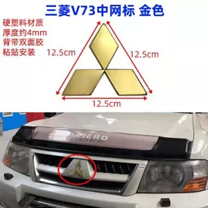 Mitsubishi Pajero V73 V77 V93 V97 Front Hood Logo Emblem Decal Badge Gold - Picture 1 of 7