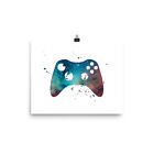 Video Game Art Print Poster Wall Hanging Retro Controller Man Cave Room Decor