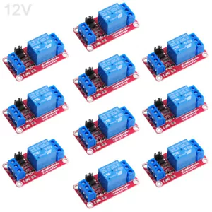 10 Stck. 12 V Relaismodul Schalttafel 1 Kanal High Low Level Trigger Optokoppler - Bild 1 von 3
