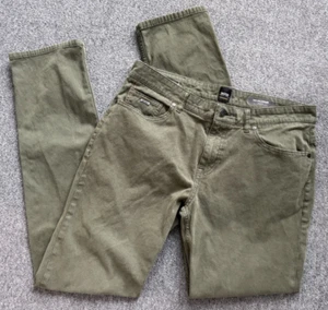 HUGO BOSS 020 Delaware Slim Fit Green Jeans - Men 36x33 - Picture 1 of 10
