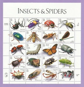 3351  US... Inswcts and Spiders...  Never Hinged Sheet  issued year 1999 - Picture 1 of 2