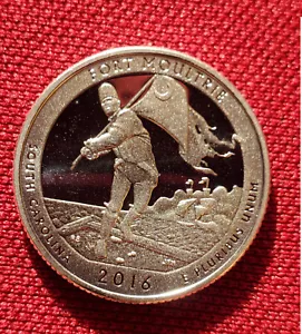 2016 S Washington Quarter DCAM Fort Moultrie argento - Foto 1 di 2