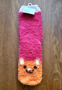 Winter Warm Socks Girls Cute Fluffy Kitty Cat Toe Thick Fleece Sleep Floor Sock - Picture 1 of 9